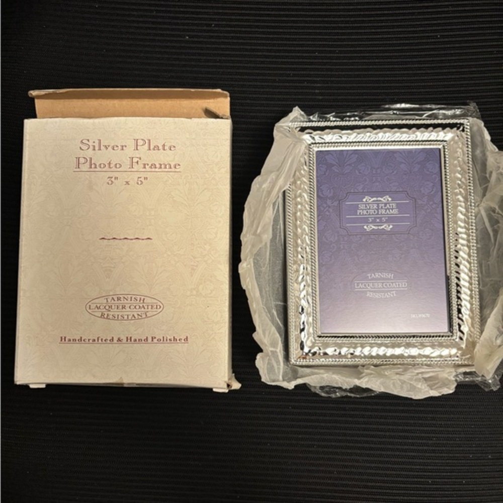 Vintage Silver-Plated Photo Frame- Handcrafted, Tarnish Resistant, Original Box